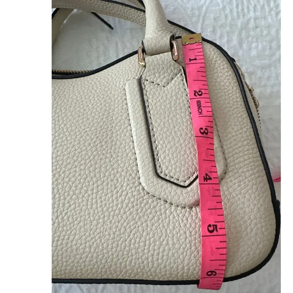 Marc Jacobs Drifter  Crossbody Small Satchel Pebbled Leather Biege